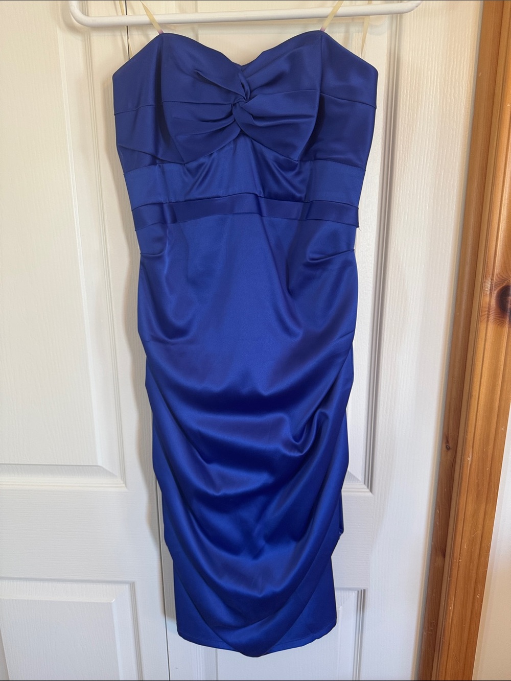 Rubber Ducky Productions, Inc. Strapless Satin Dress in Royal Blue